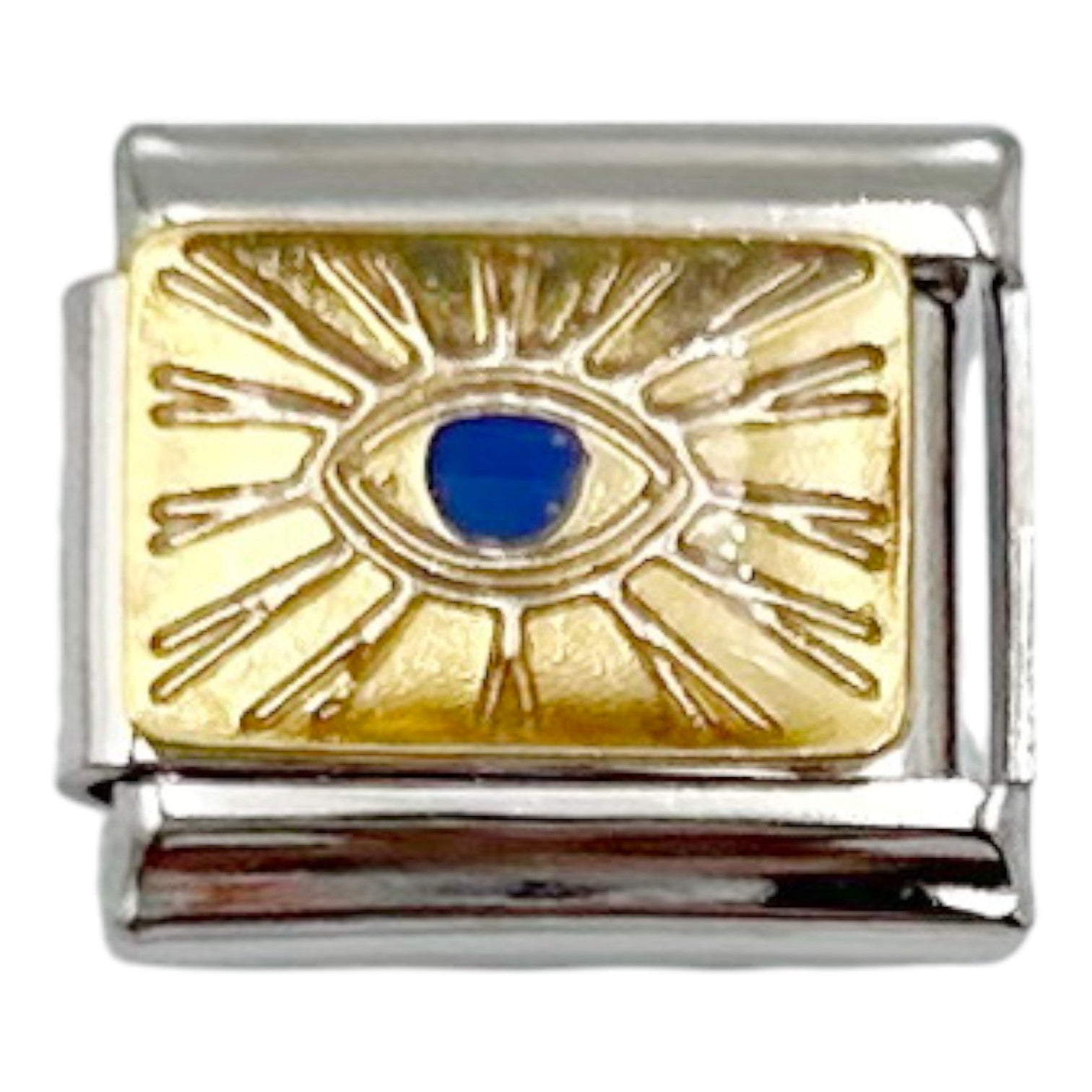 Gold Navy Eye 9mm Charm