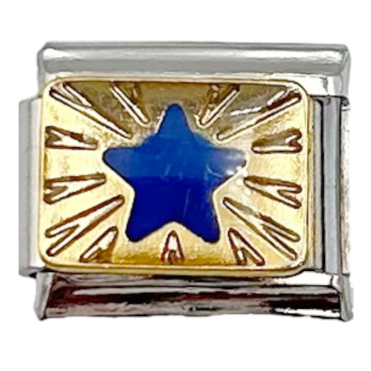 Gold Navy Star 9mm Charm
