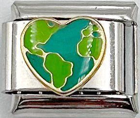 Heart World 9mm Charm