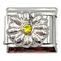 Silver Daisy 9mm Charm