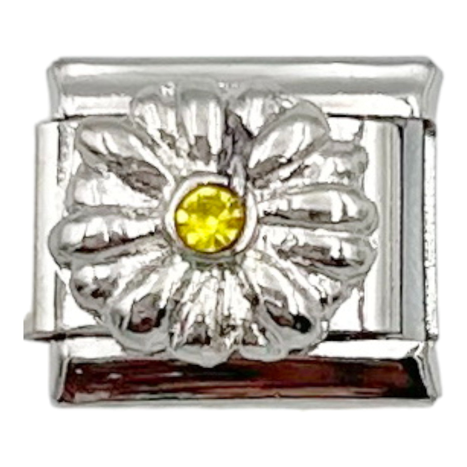 Silver Daisy 9mm Charm