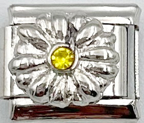 Silver Daisy 9mm Charm