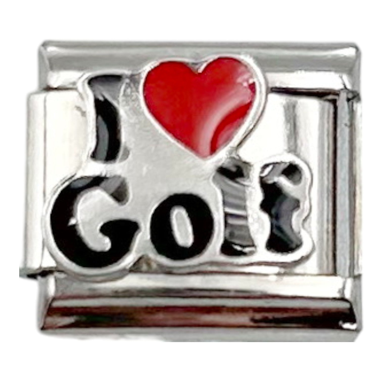 I Love Golf 9mm Charm