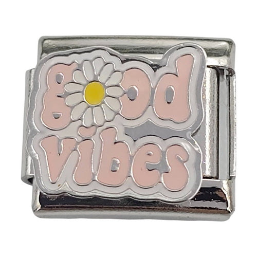 Good Vibes Daisy 9mm Charm