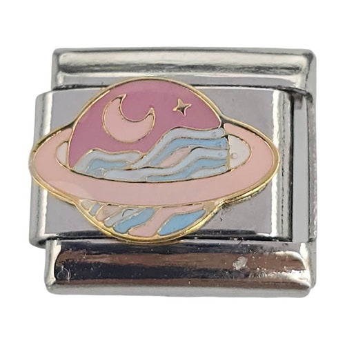 Pink Planet 9mm Charm