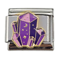 Purple Crystal 9mm Charm