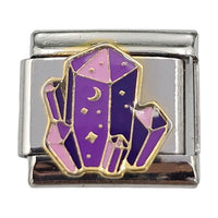 Purple Crystal 9mm Charm