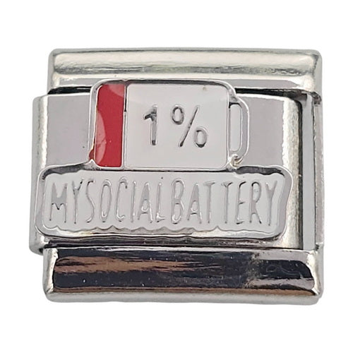 Social Battery 9mm Charm