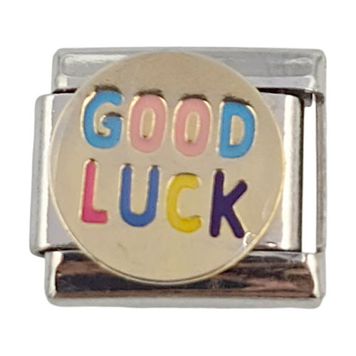 Good Luck Gold 9mm Charm