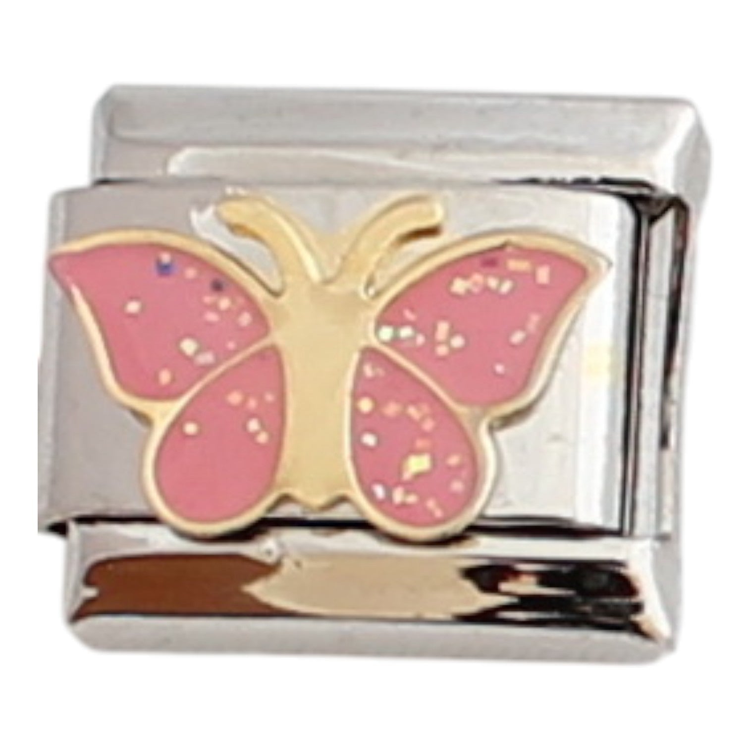 Pink Butterfly 9mm Charm