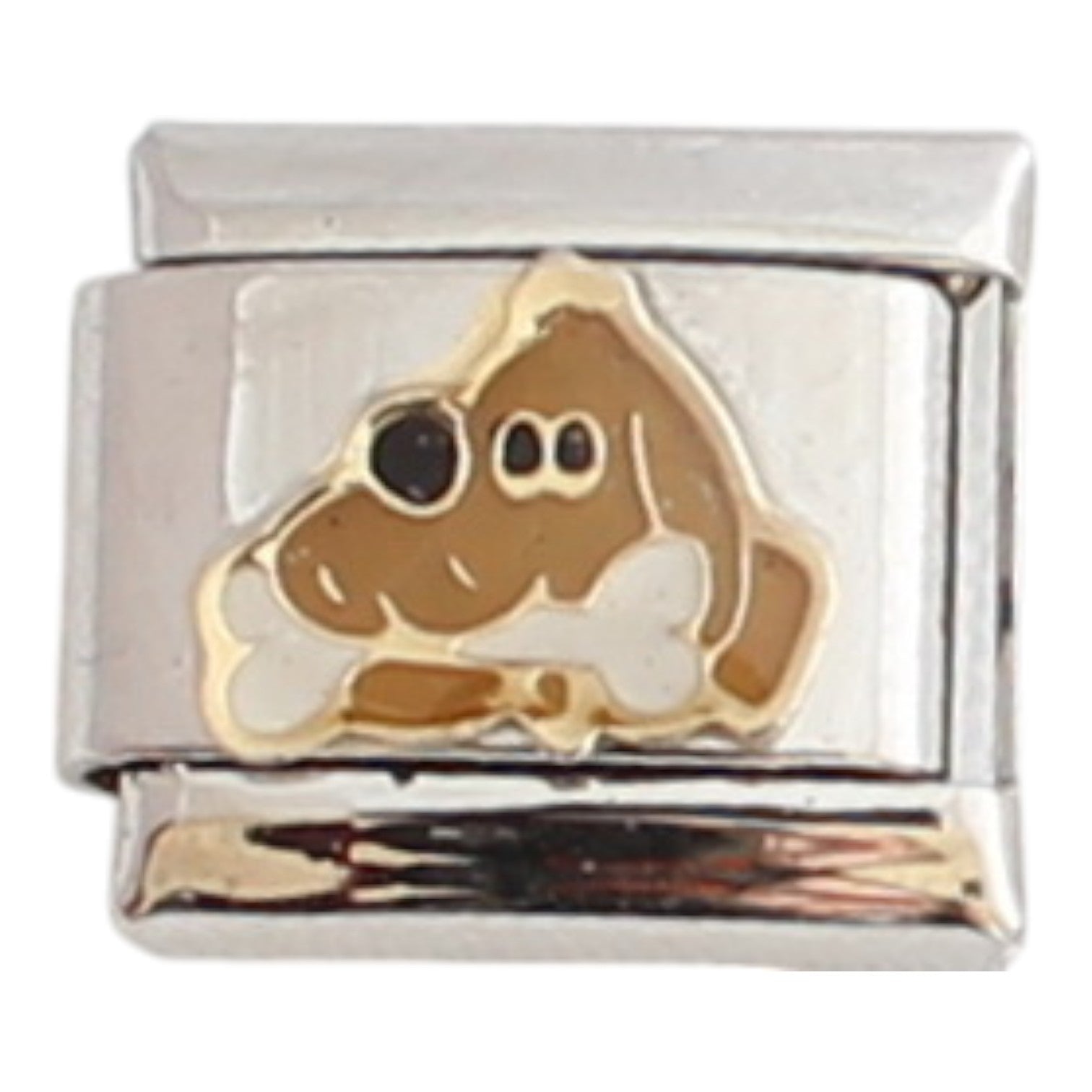 Dog with bone 9mm Charm