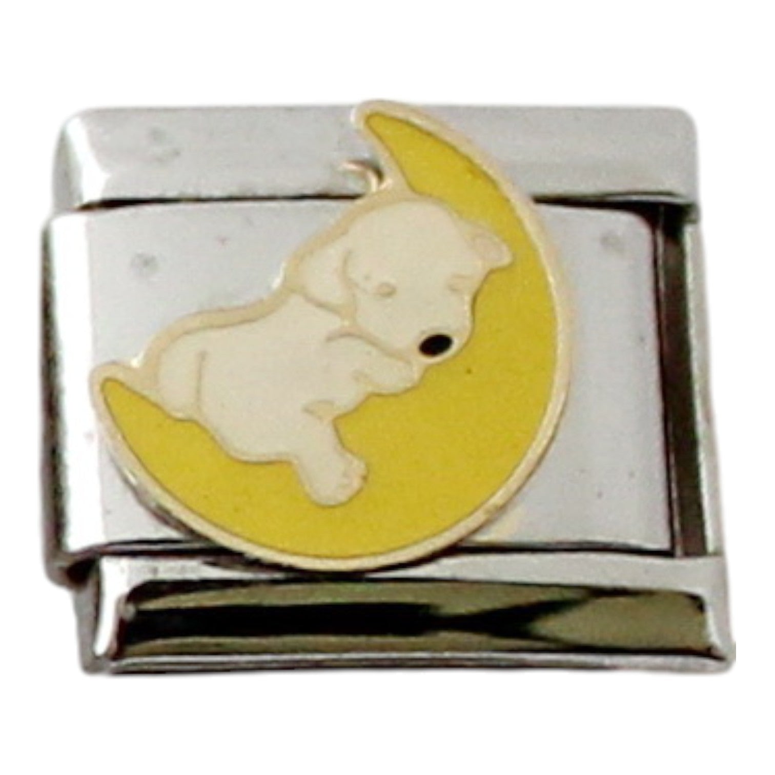 Puppy on Moon 9mm Charm