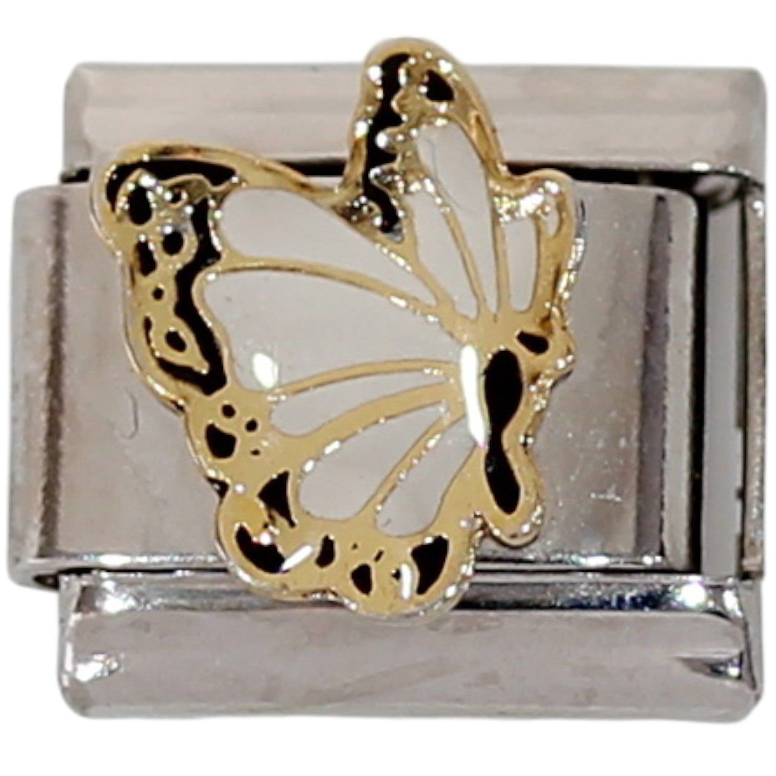 White Butterfly 9mm Charm