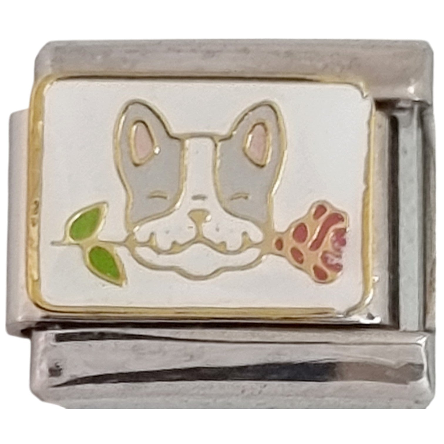 Puppy Rose 9mm Charm