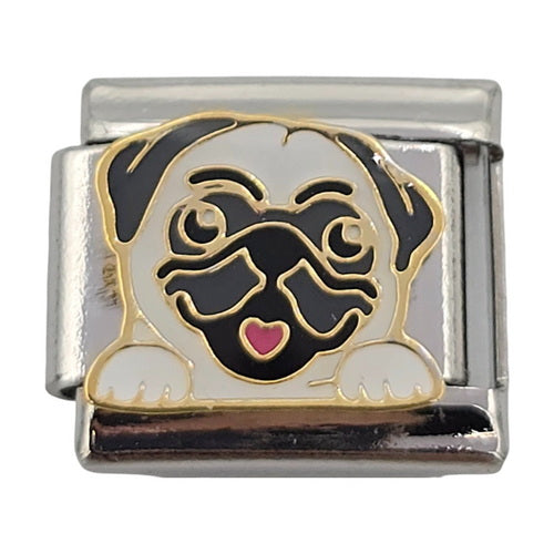 Pug Dog 9mm Charm