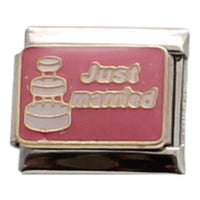 Just Married 9mm Charm