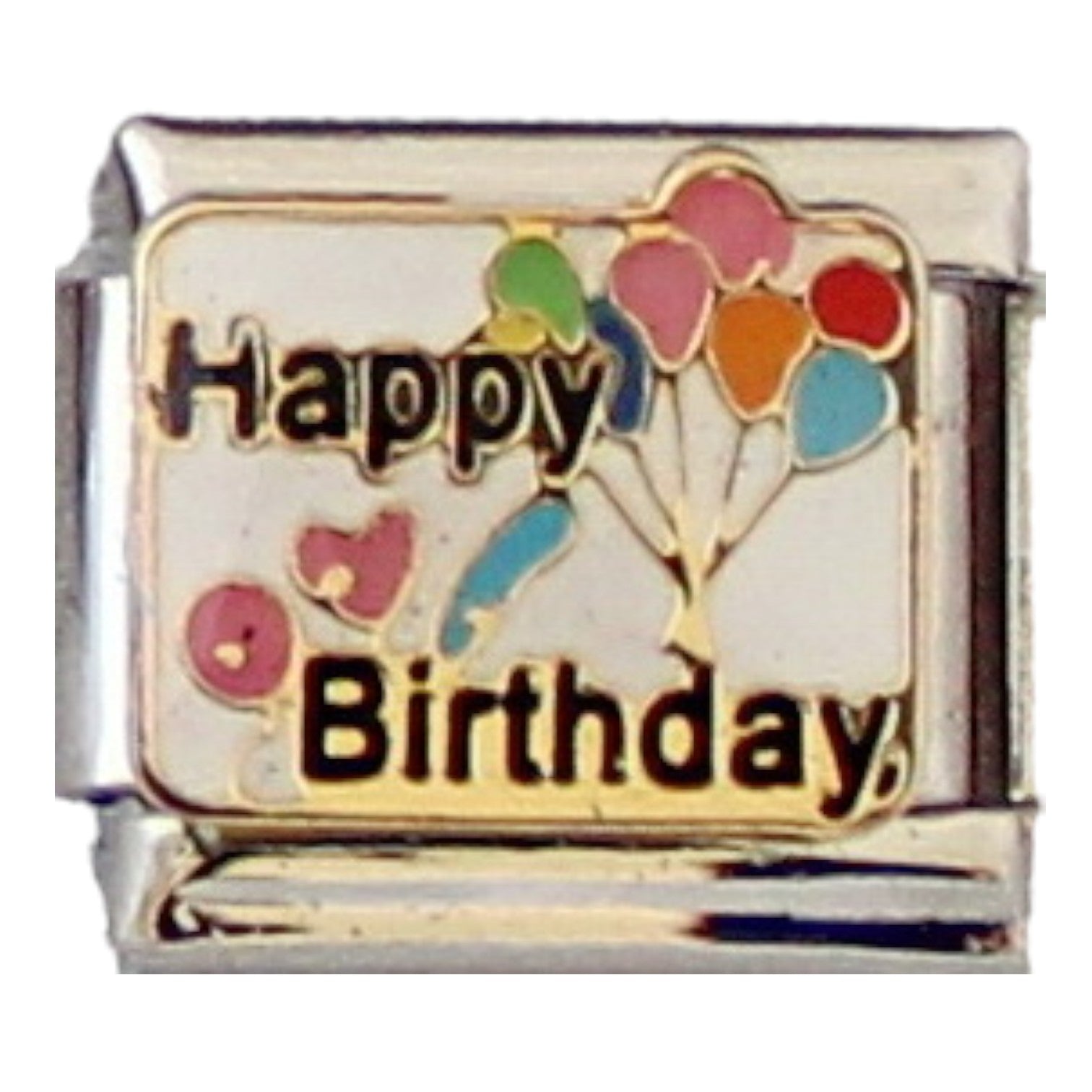 Happy Birthday with balloons 9mm Charm