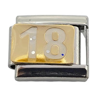 18 Gold 9mm Charm