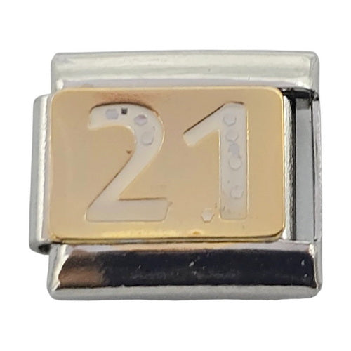 21 Gold 9mm Charm