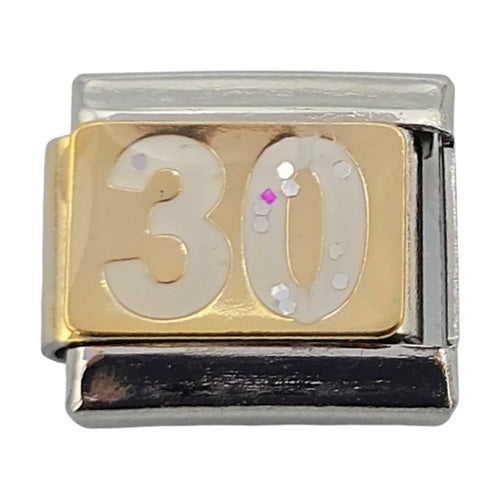 30 Gold 9mm Charm