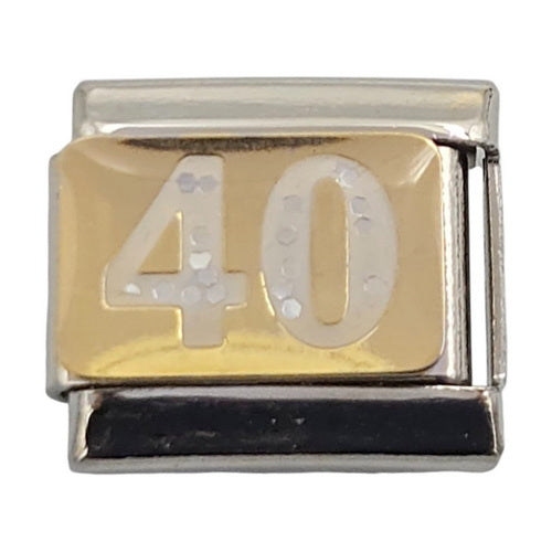 40 Gold 9mm Charm