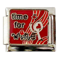 Time for Wine 9mm Charm