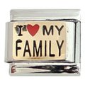 I Love my Family 9mm Charm
