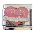 Daughter on Glitter heart 9mm Charm