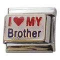 I Love My Brother 9mm Charm