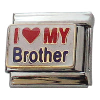 I Love My Brother 9mm Charm