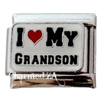 I Love My Grandson 9mm Charm