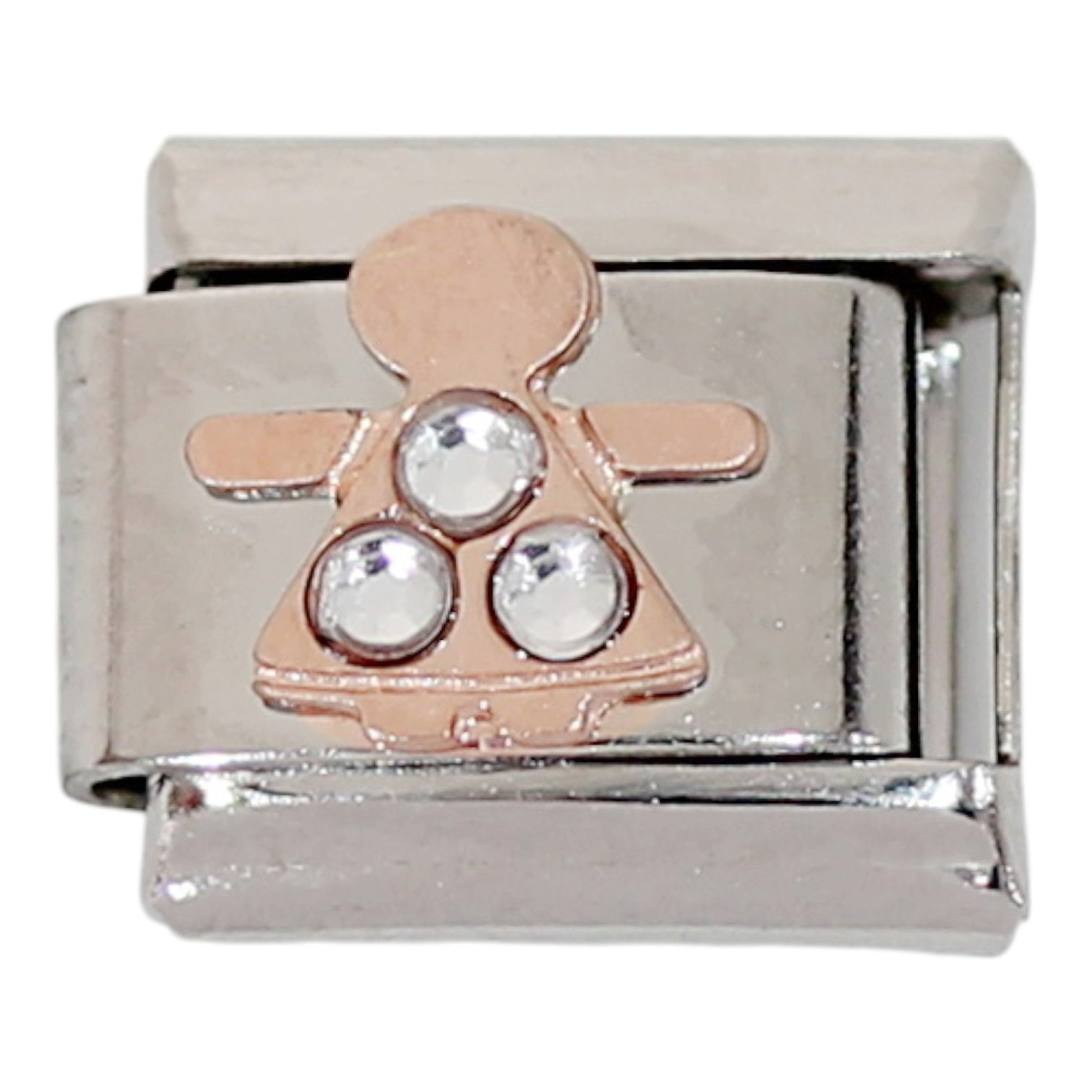 Rose Gold Girl 9mm Charm