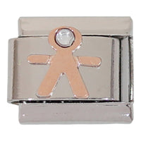 Rose Gold Boy 9mm Charm