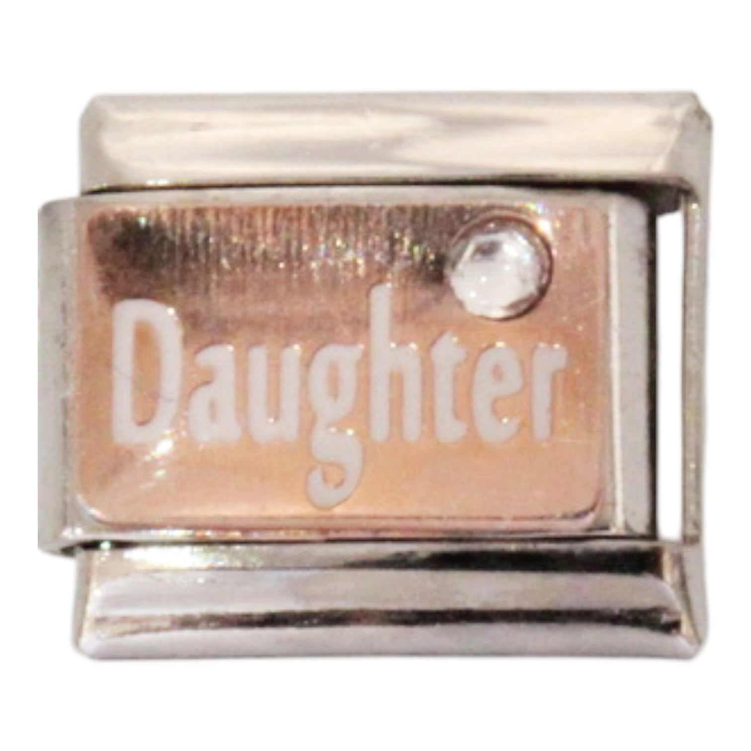 Rose gold daughter 9mm Charm