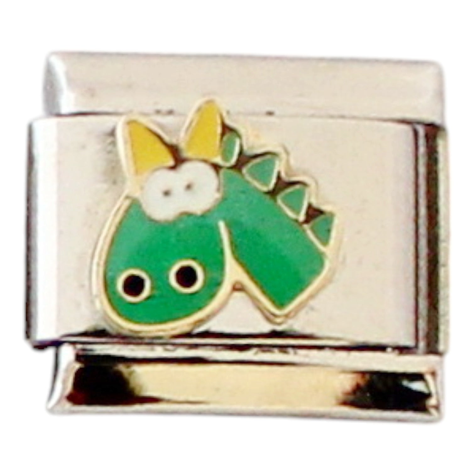 Green dinosaur 9mm Charm