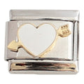 White heart 9mm Charm