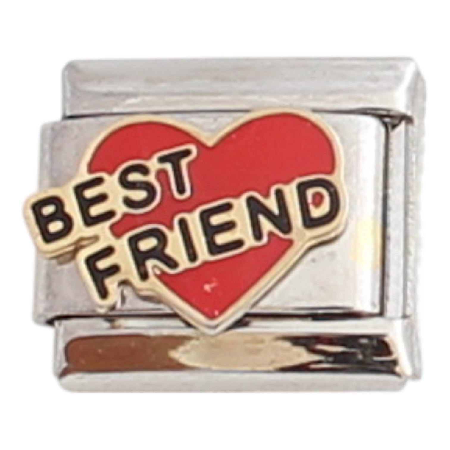 Best Friend on Red Heart 9mm Charm