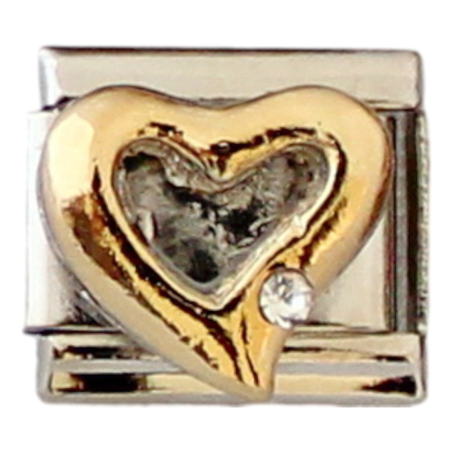 Gold heart 9mm Charm