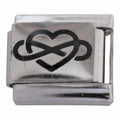 Infinity Heart 9mm Charm
