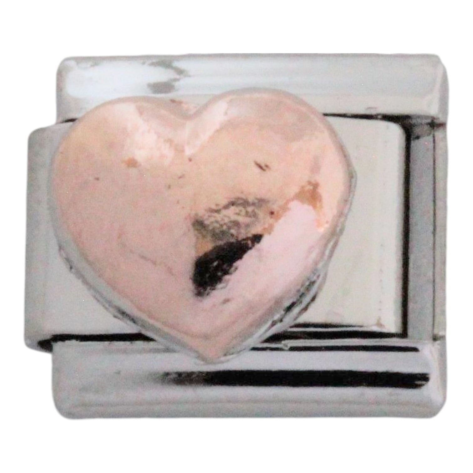 Rose Gold Heart 9mm Charm