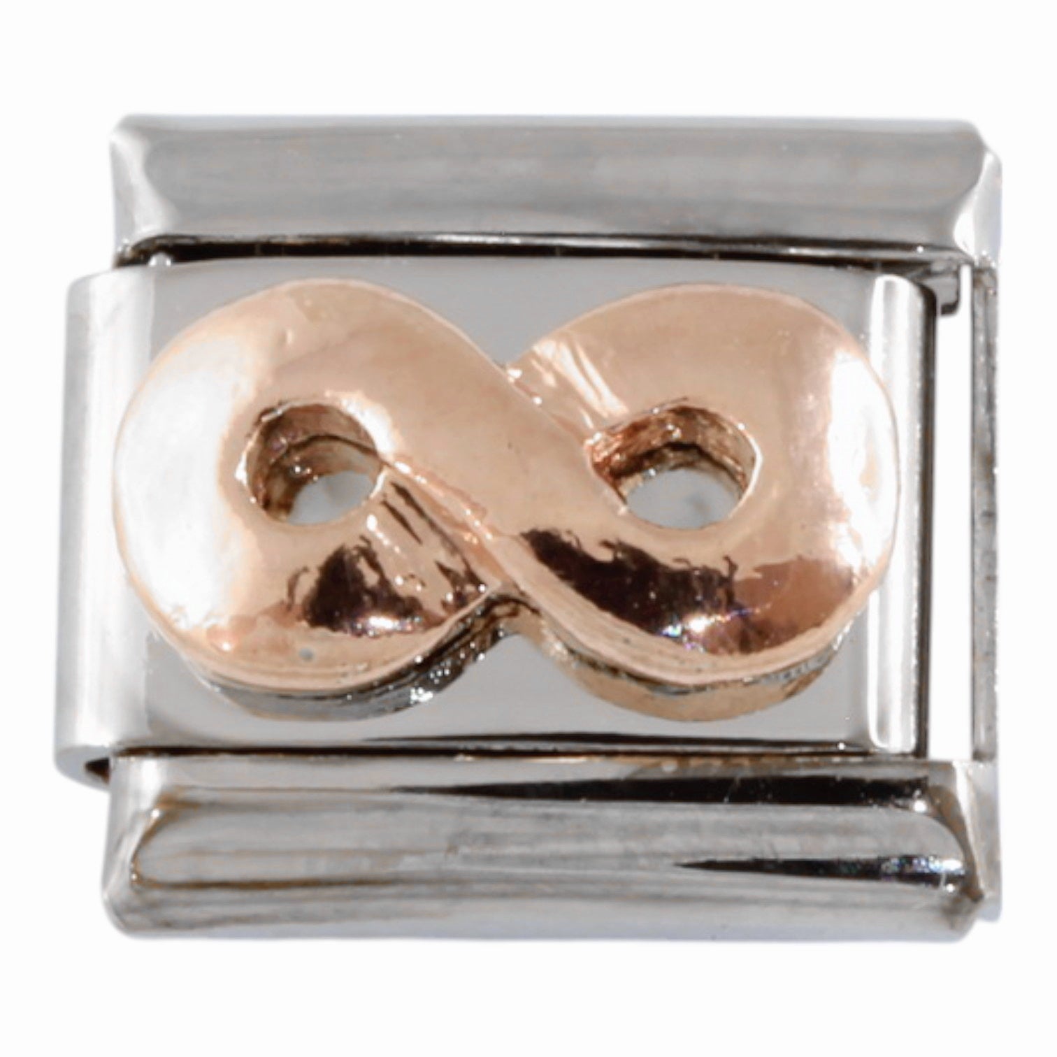 Rose Gold Infinity 9mm Charm