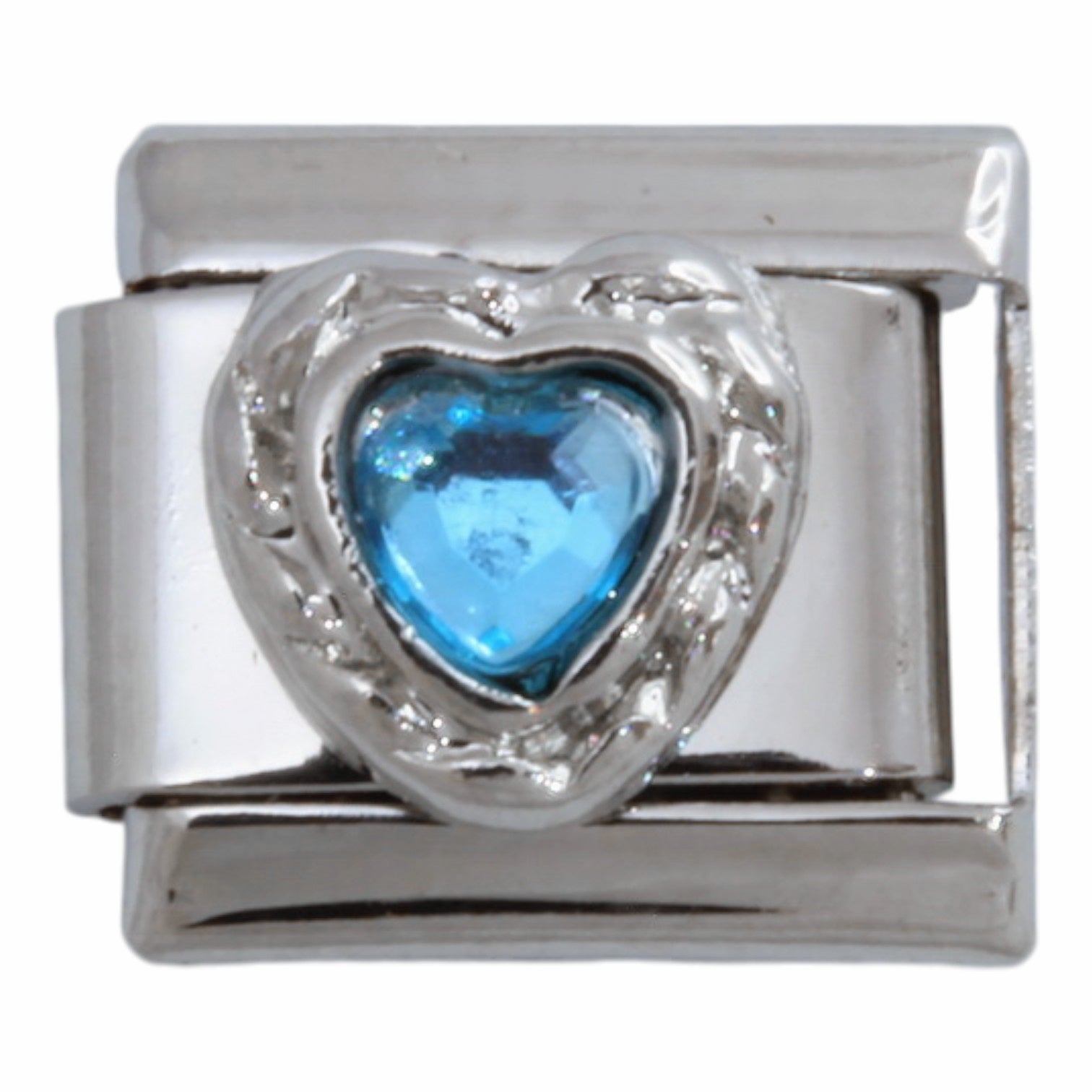 Blue Heart Stone 9mm Charm