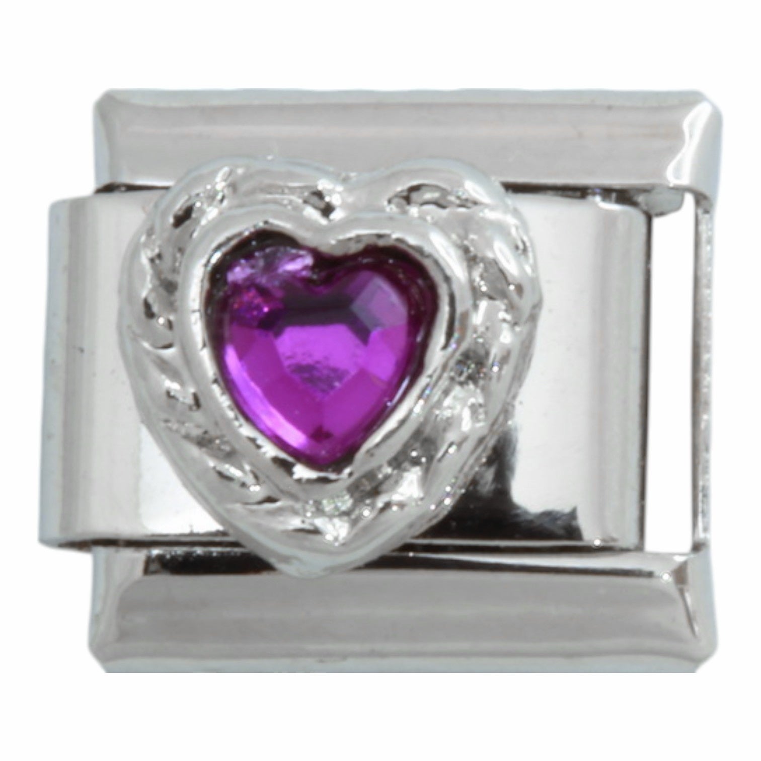 Purple Heart Stone 9mm Charm