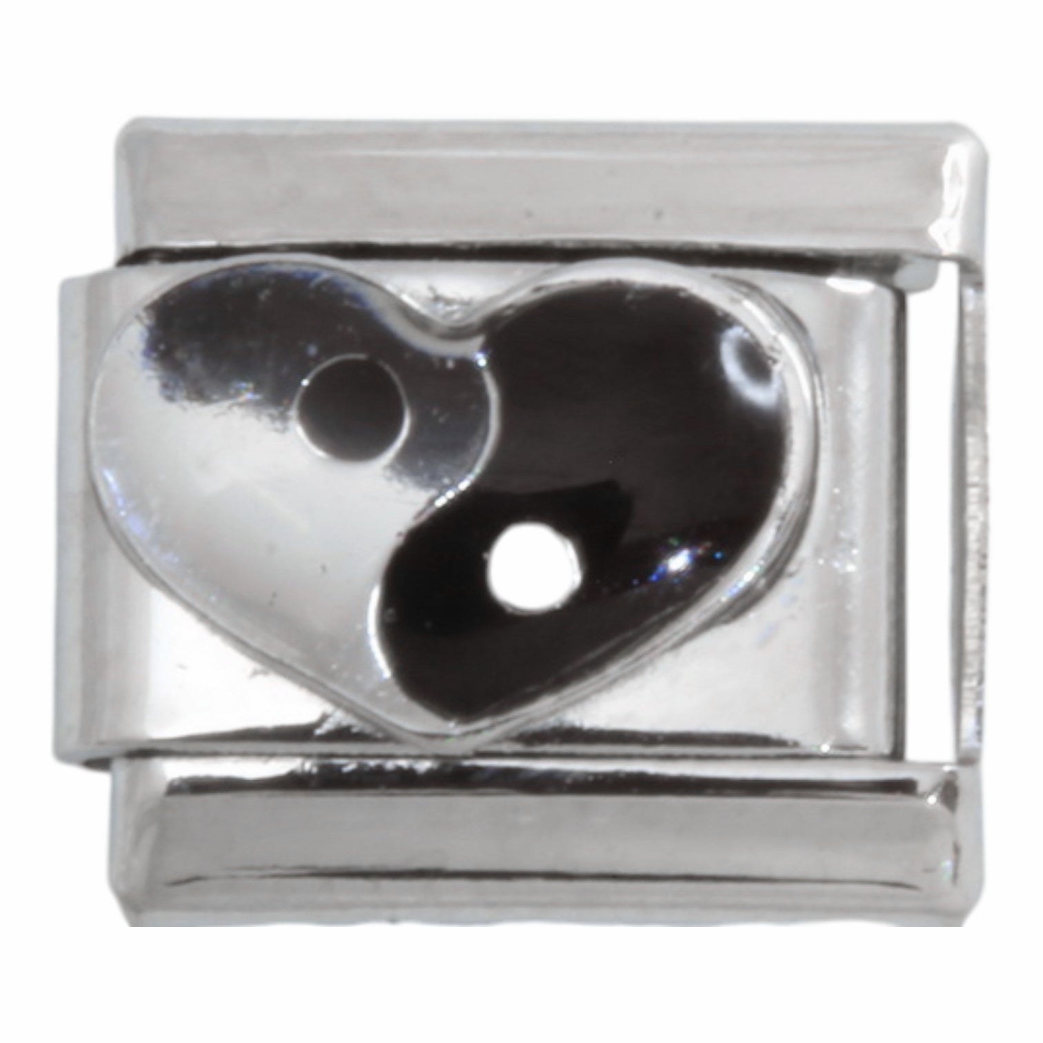 Yin Yang Heart 9mm Charm