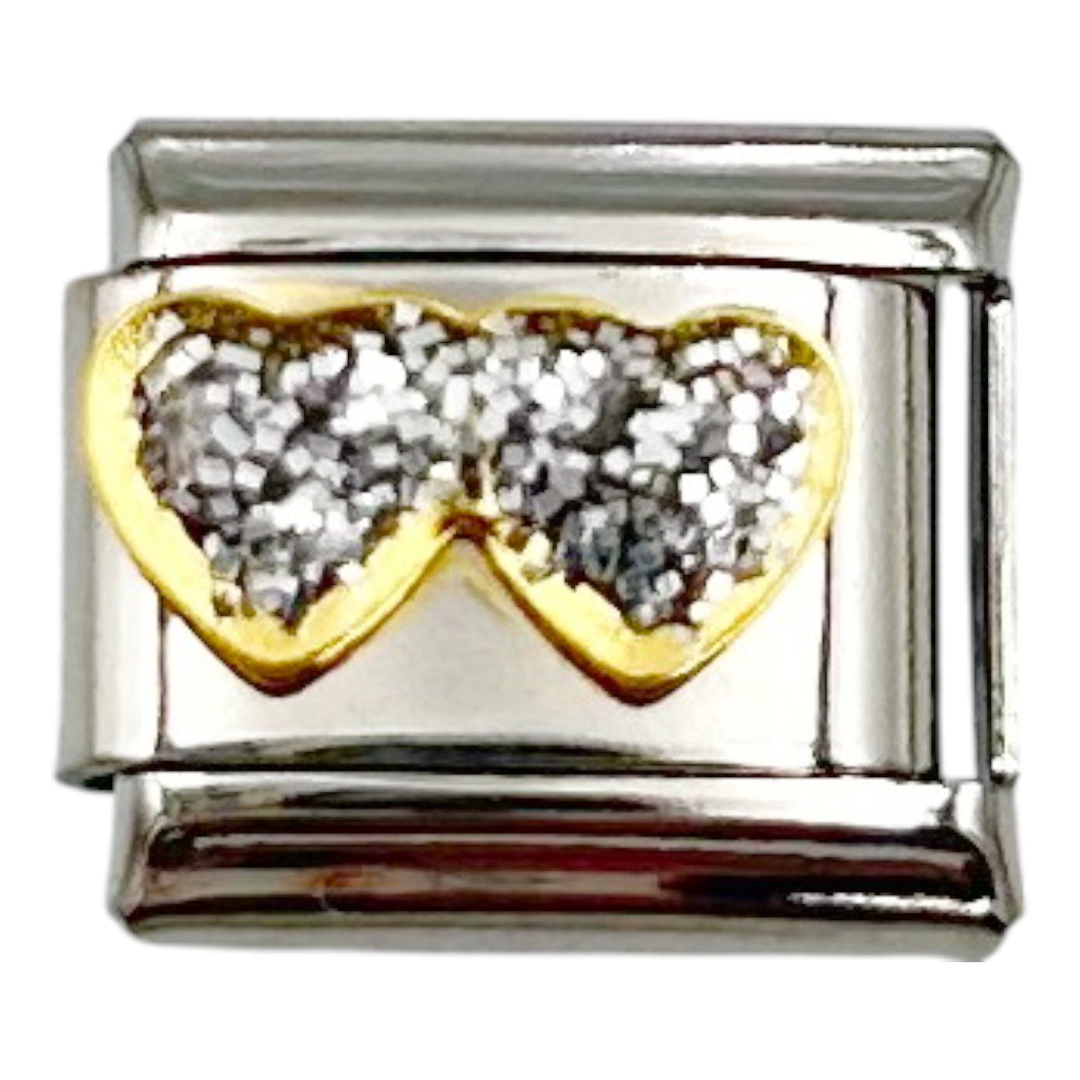 Glitter Hearts 9mm Charm