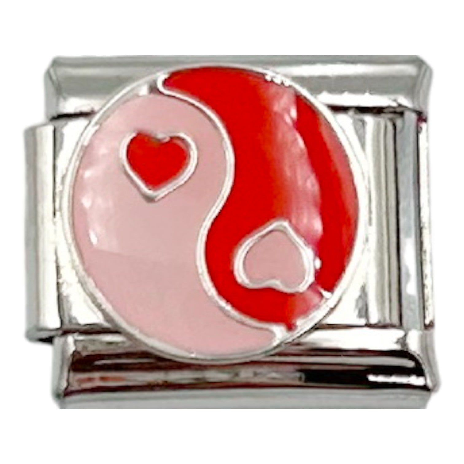 Pink Yin Yang 9mm Charm