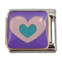 Heart Purple 9mm Charm