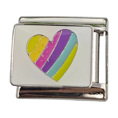 Pastel Heart 9mm Charm