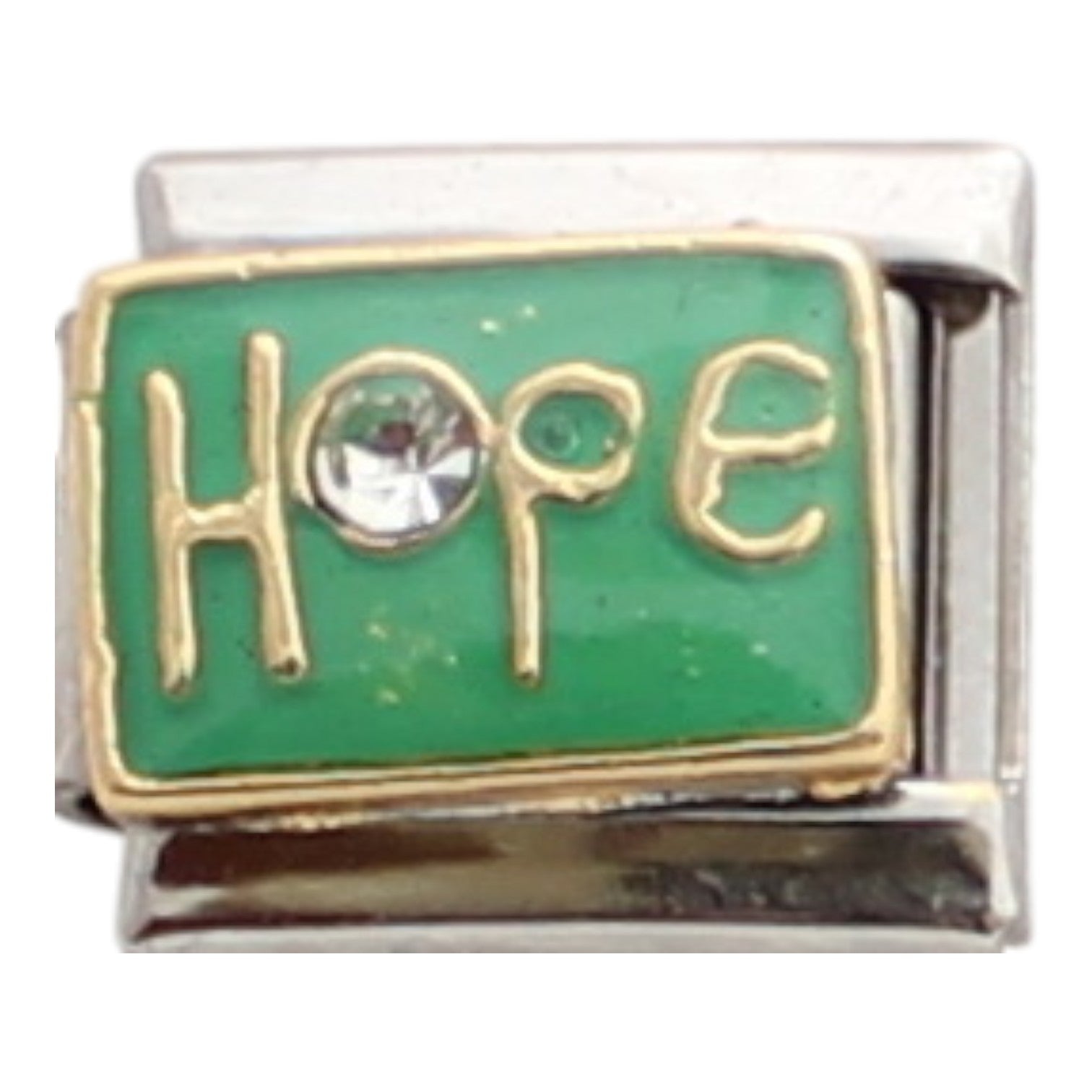 Hope with stone 9mm Charm