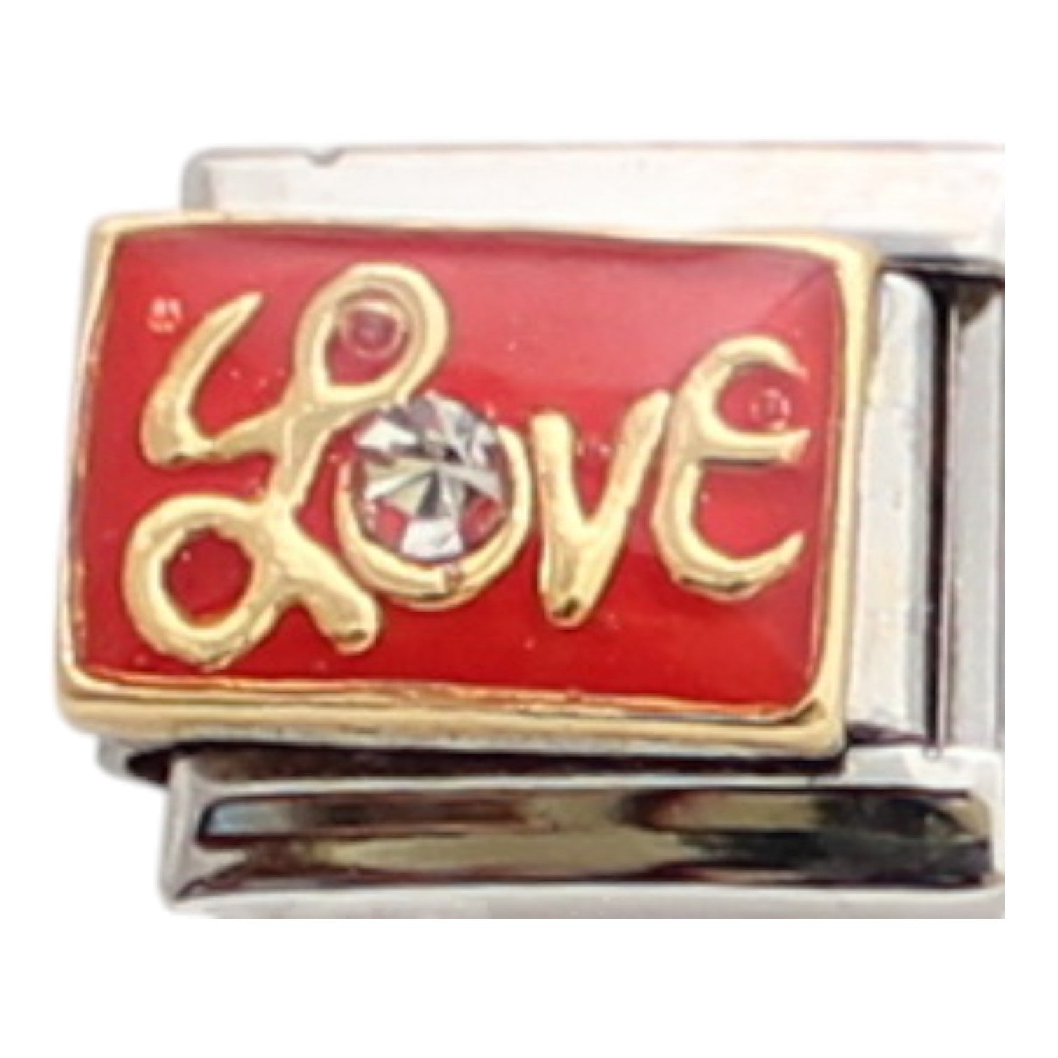 Love with stone 9mm Charm